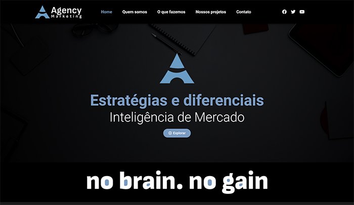 imagem da tela inicial do site Agency